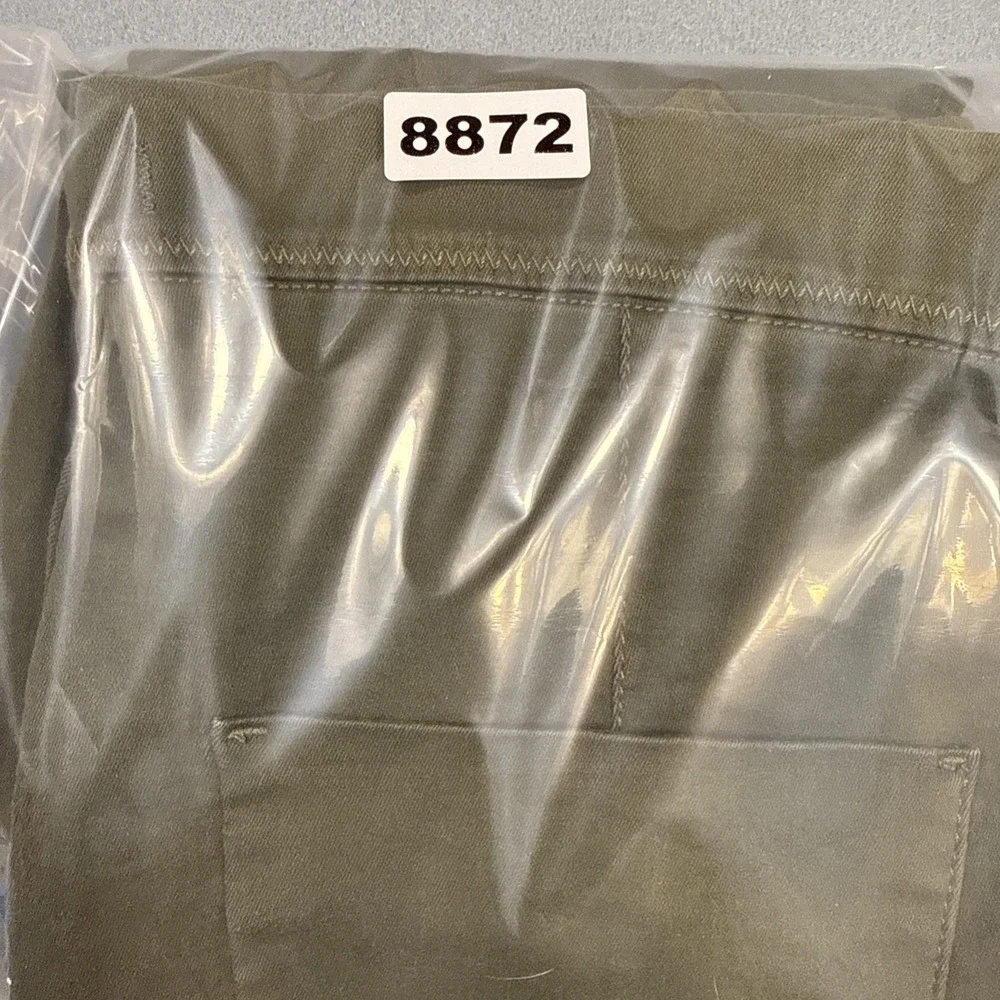 Free People Pull On Jeans Womens 29x26 Olive Green Skinny Leg Raw Hem Stretchy